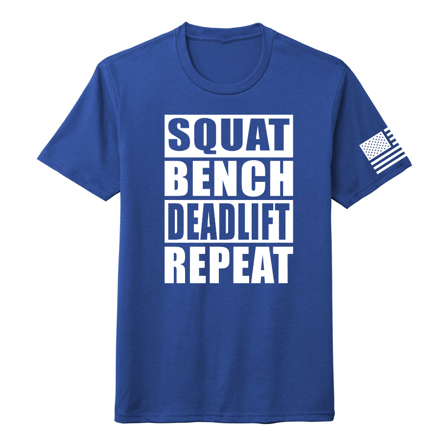 SQUAT/BENCH/DEADLIFT/REPEAT-Men's Shirts