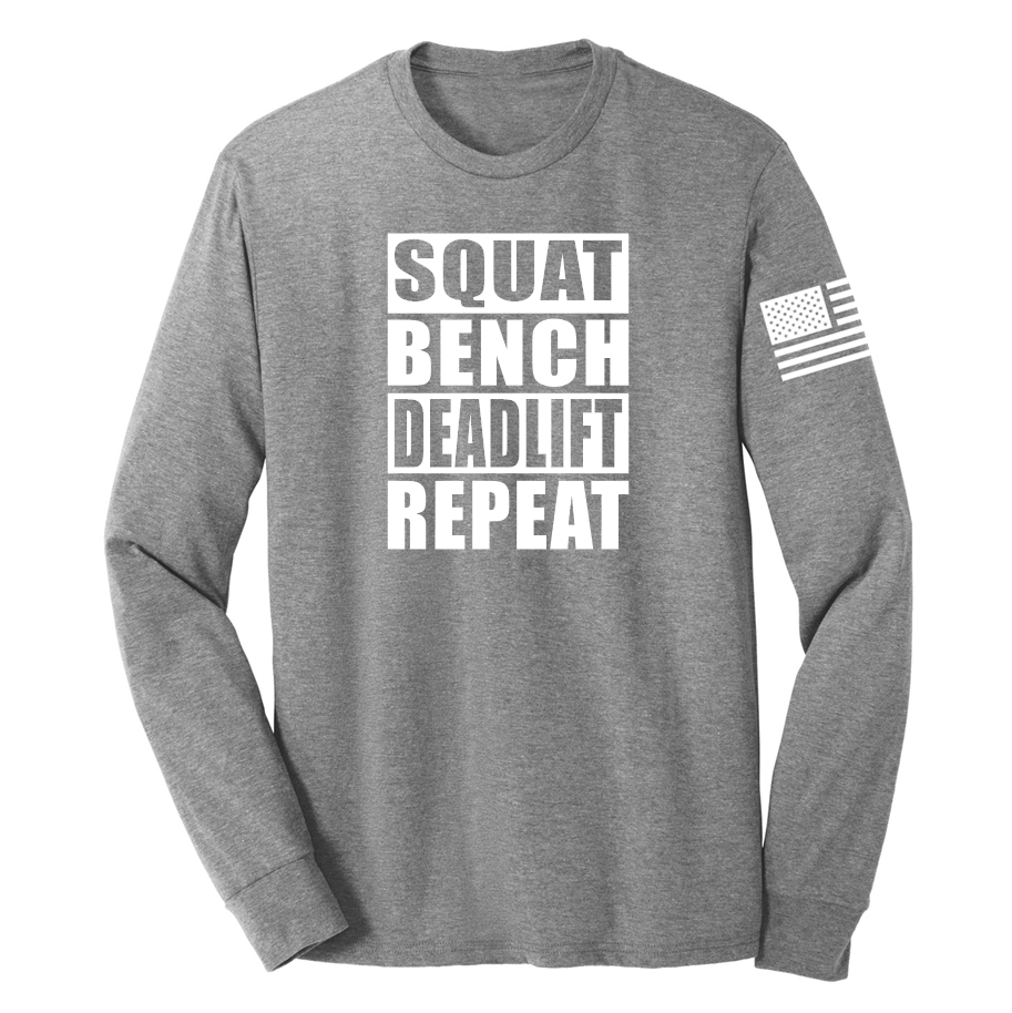 SQUAT/BENCH/DEADLIFT/REPEAT-Men's Shirts