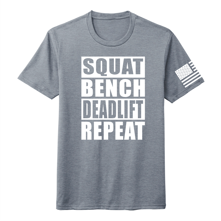 SQUAT/BENCH/DEADLIFT/REPEAT-Men's Shirts