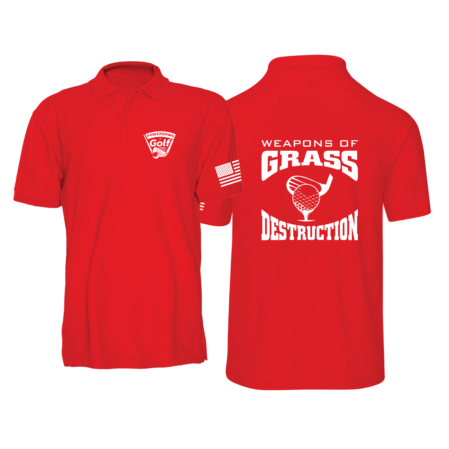 GRASS DESTRUCTION -Men's Golf Shirt