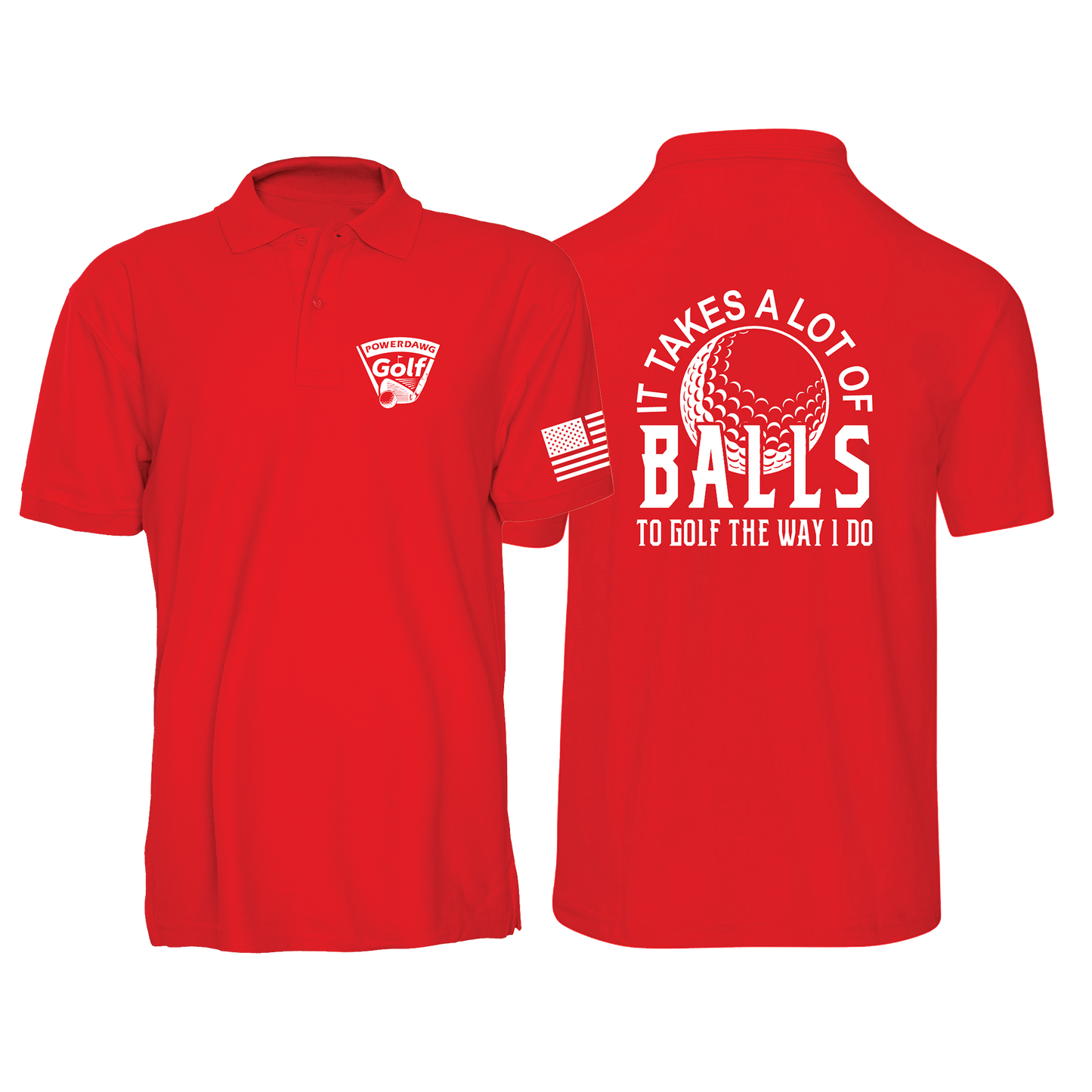 BALLS TO GOLF -Men's Golf Shirt