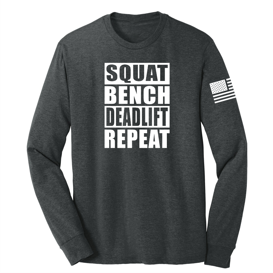 SQUAT/BENCH/DEADLIFT/REPEAT-Men's Shirts