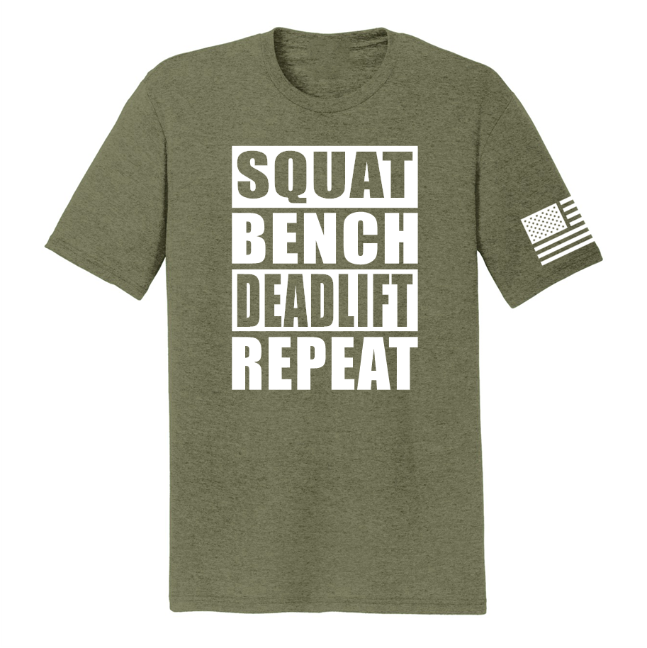 SQUAT/BENCH/DEADLIFT/REPEAT-Men's Shirts